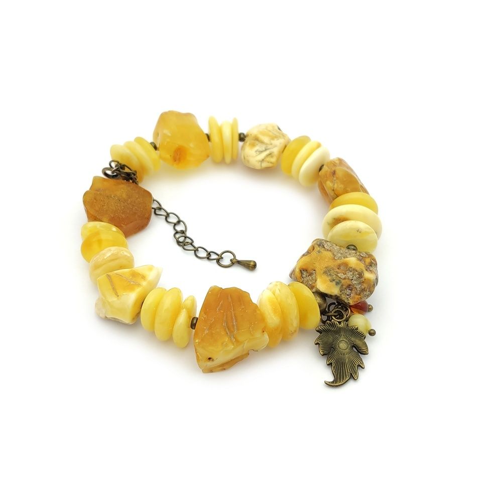 Браслет "Лесная фея" янтарь