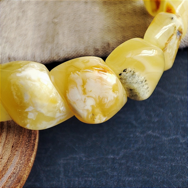 Браслет "Змейка" янтарь