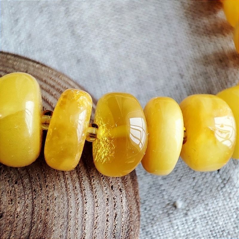 Браслет "Таблетка" янтарь