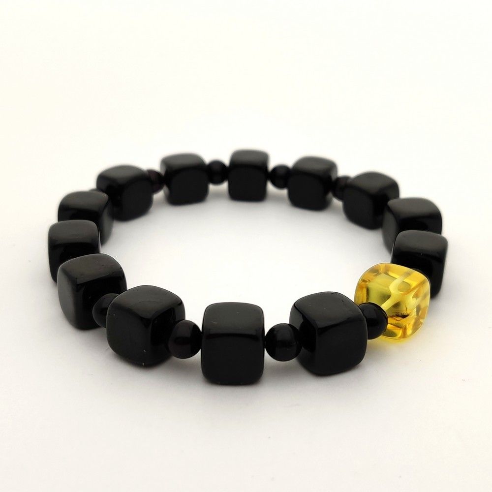 Браслет "Куб" янтарь