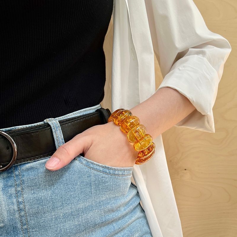 Браслет "Пластина" Янтарь