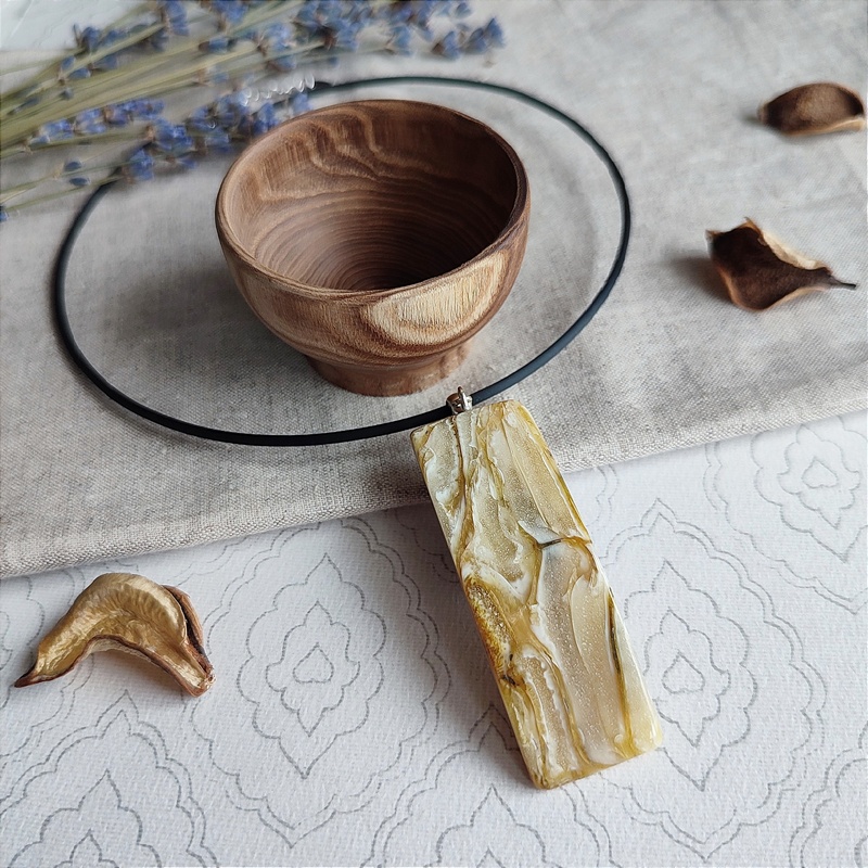 Колье "Геометрия" Янтарь