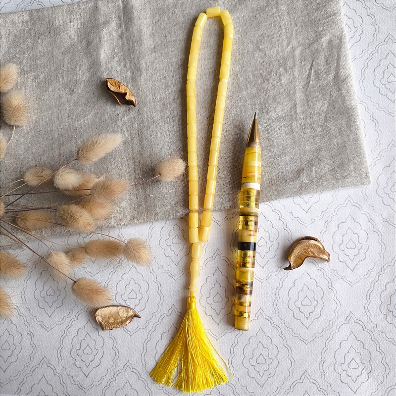 Четки мусульманские янтарь 9301100091 (1)