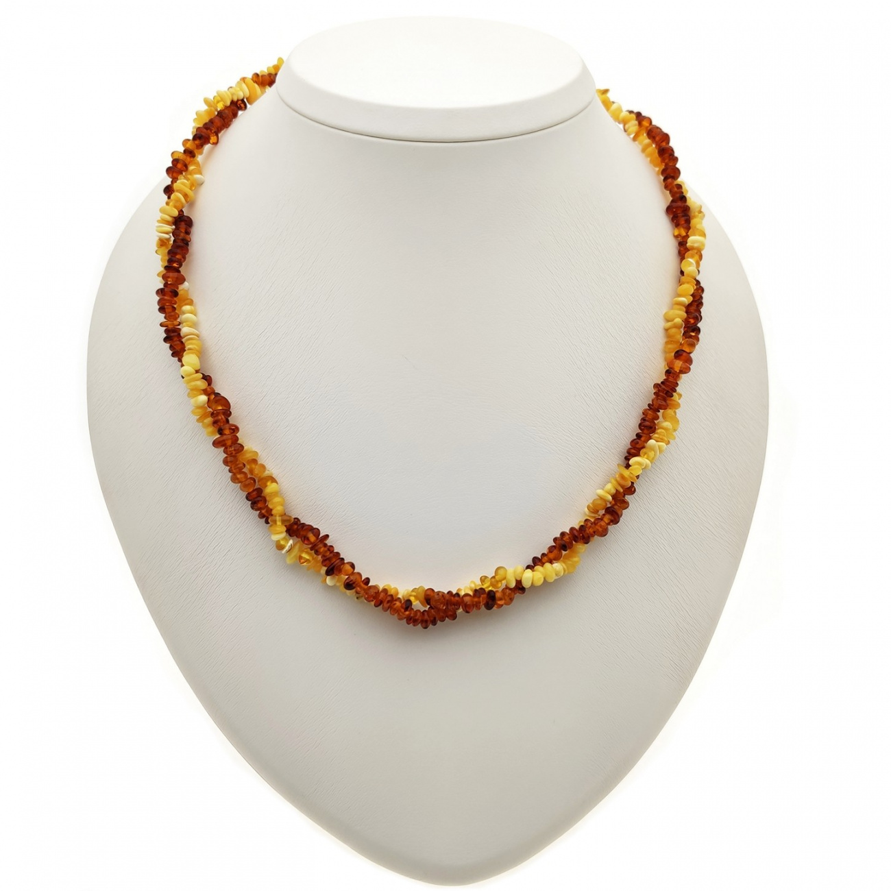 Бусы "Галька"из янтаря