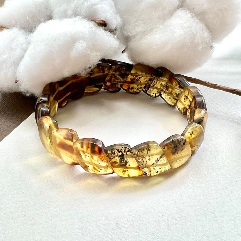 Браслет "Змейка" Янтарь