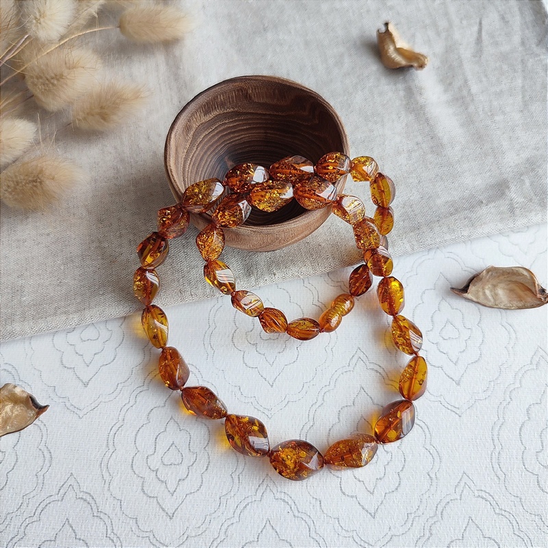 Бусы "Елена" Янтарь
