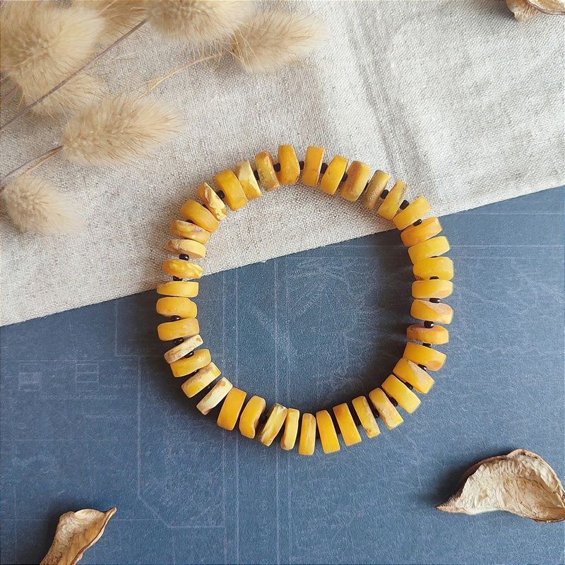 Браслет "Таблетка" янтарь