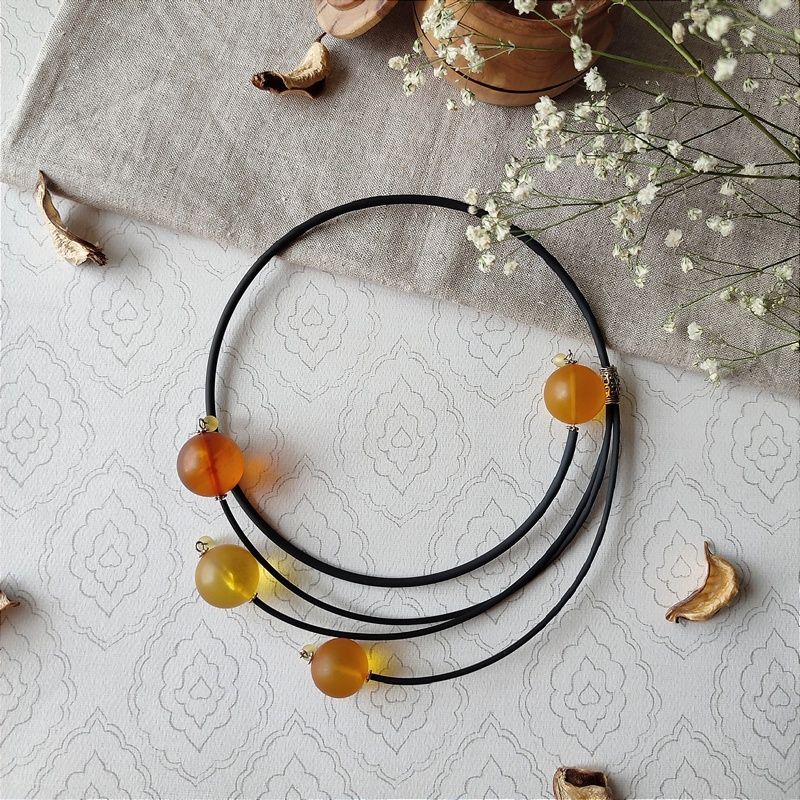 Колье "Италия" Янтарь