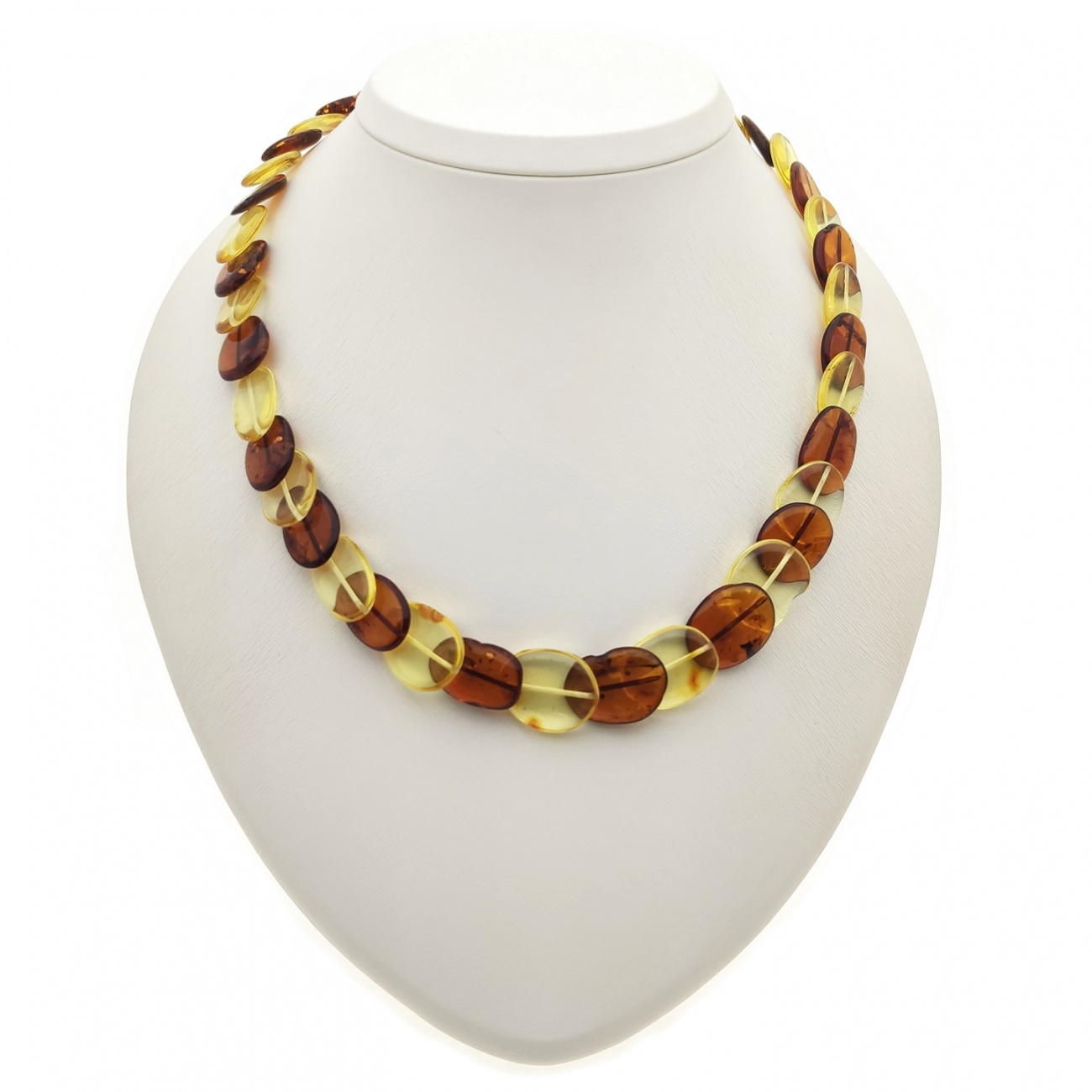 Бусы "Змейка" из янтаря