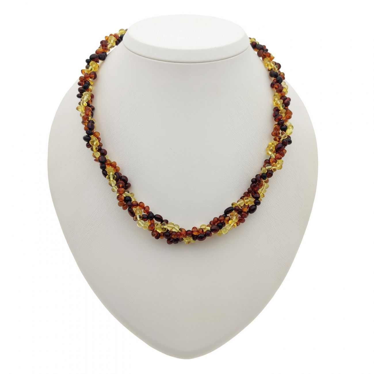 Бусы "Галька"из янтаря