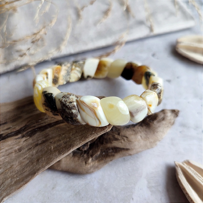 Браслет "Змейка" янтарь