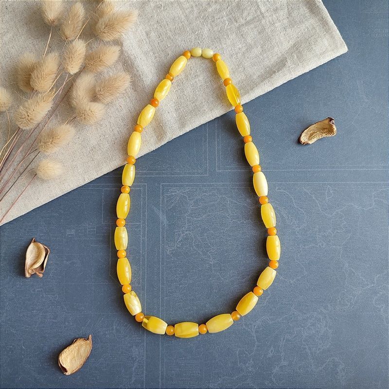Бусы "Бочата" из янтаря