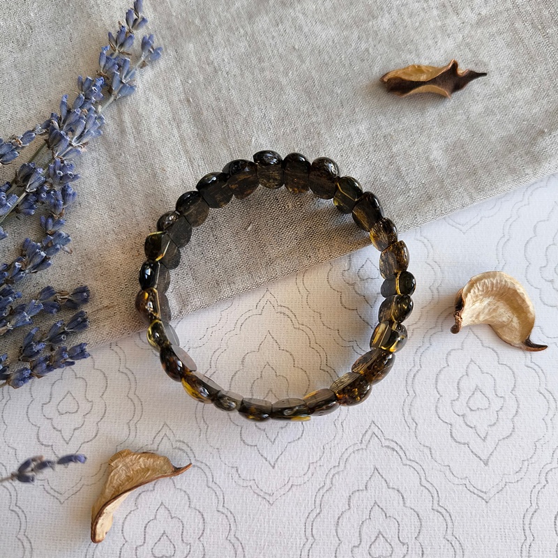 Браслет "Пластина" Янтарь