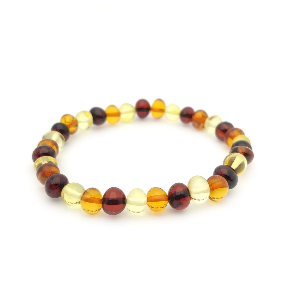 Браслет "Мятый шар" янтарь