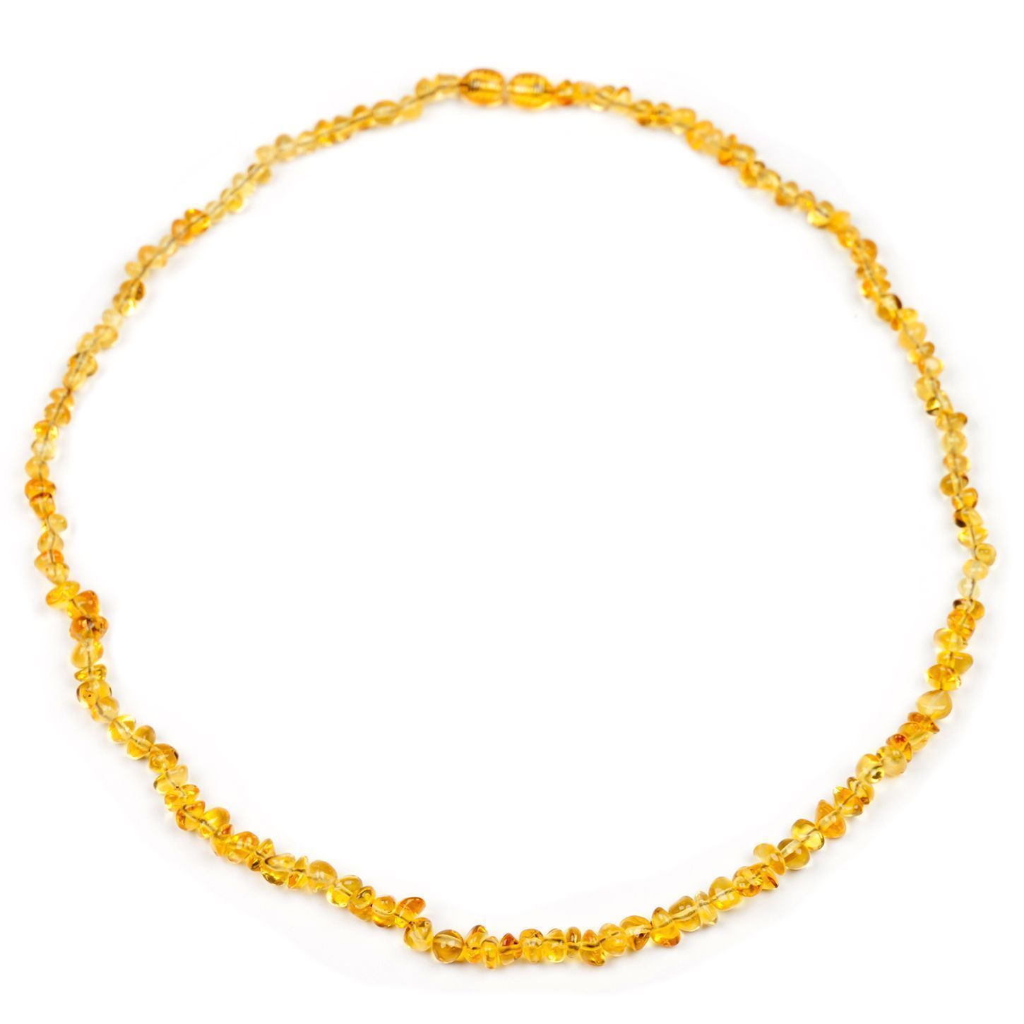 Бусы "Галька" из янтаря