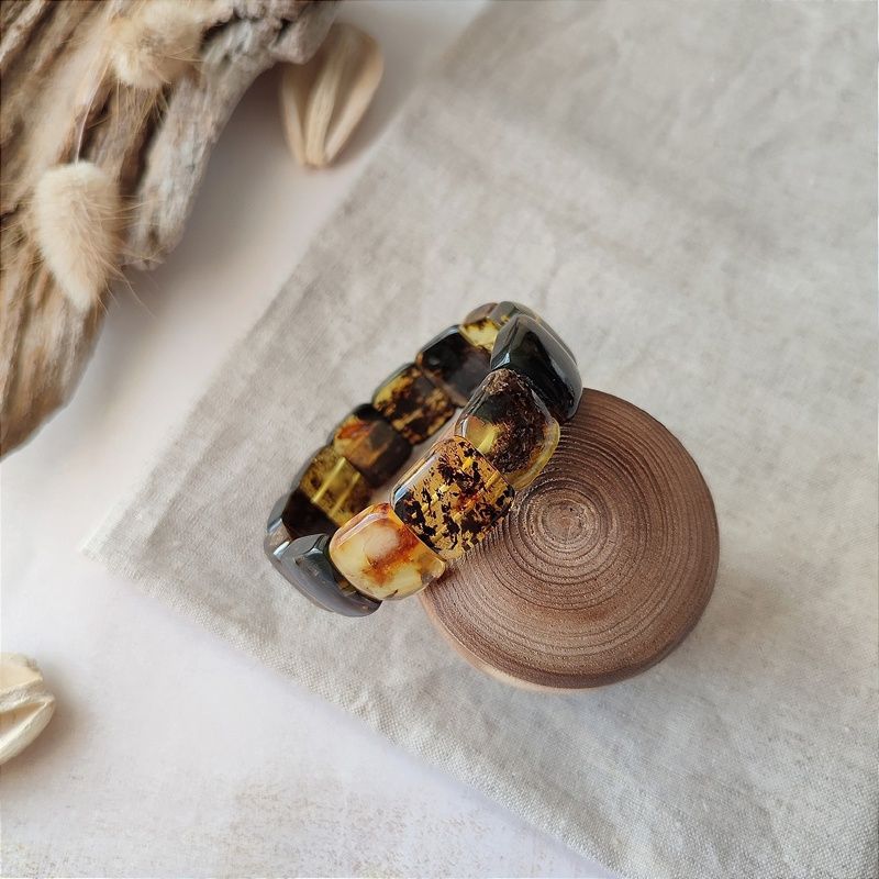 Браслет "Ириска" янтарь