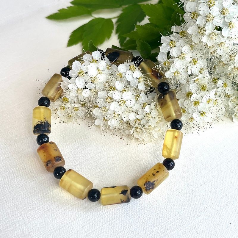 Браслет "Бочата" янтарь