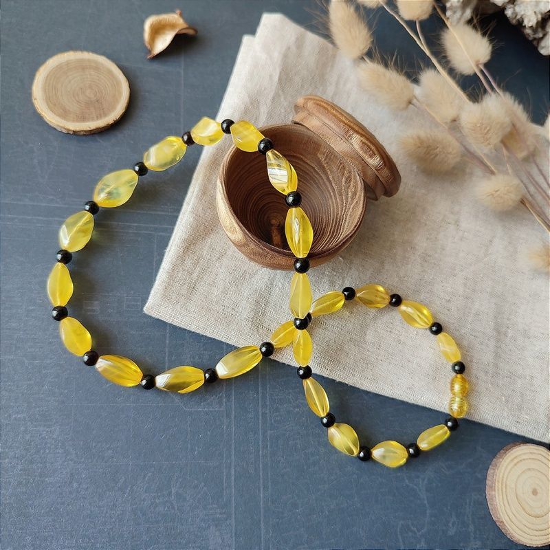 Бусы "Елена" янтарь