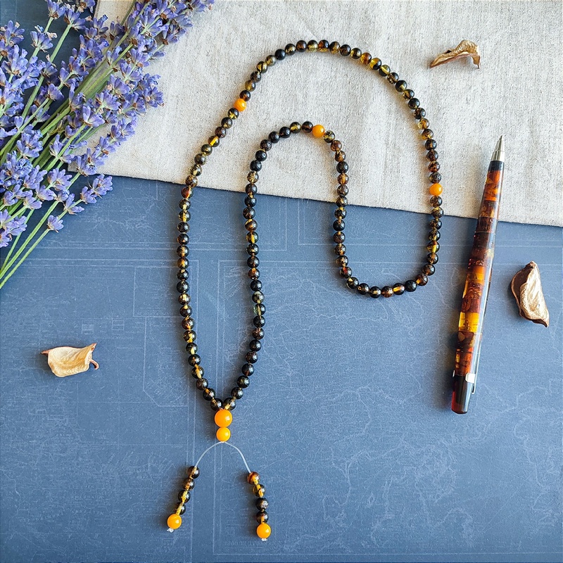 Четки буддийские, янтарь 9216100199 (4)