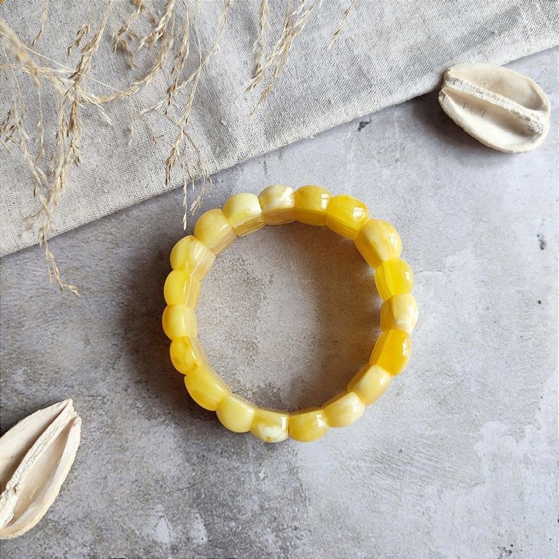 Браслет "Пластина" Янтарь