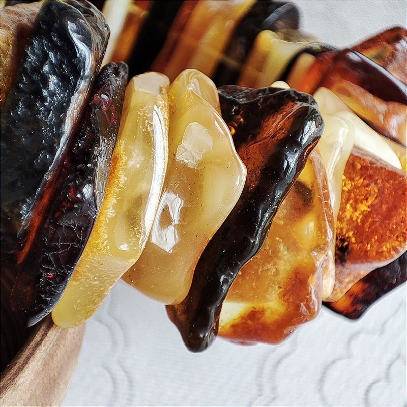 Браслет "Пластина" Янтарь