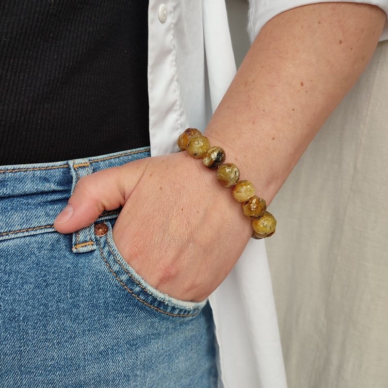 Браслет "Кусанка" янтарь