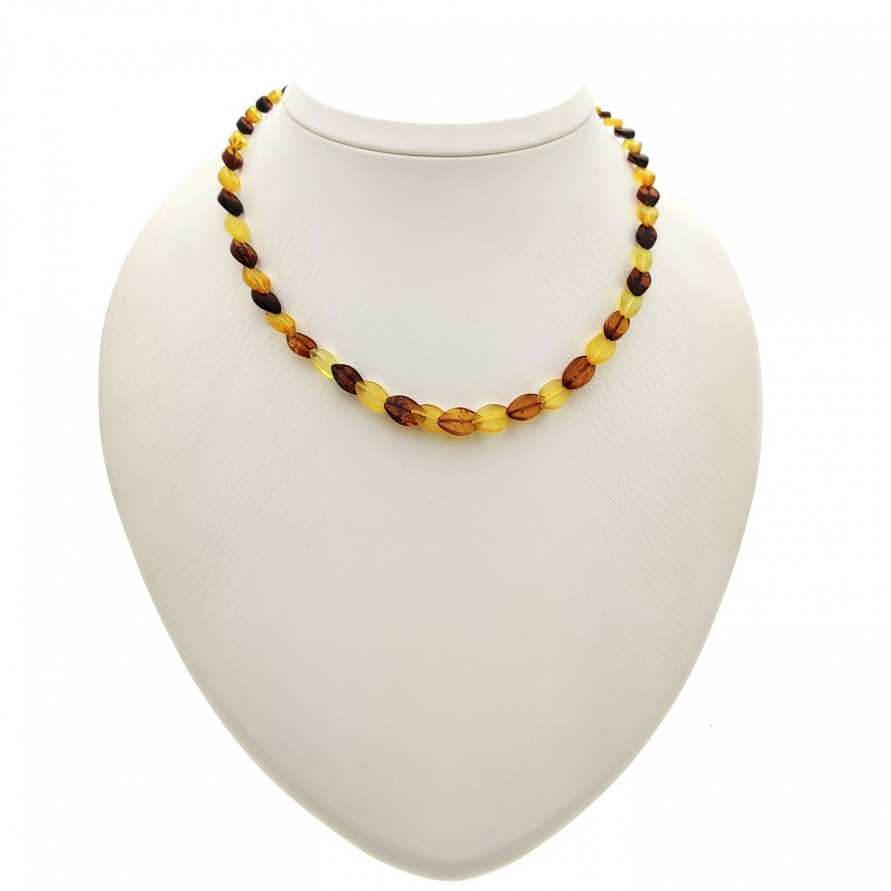 Бусы "Лодочка" из янтаря