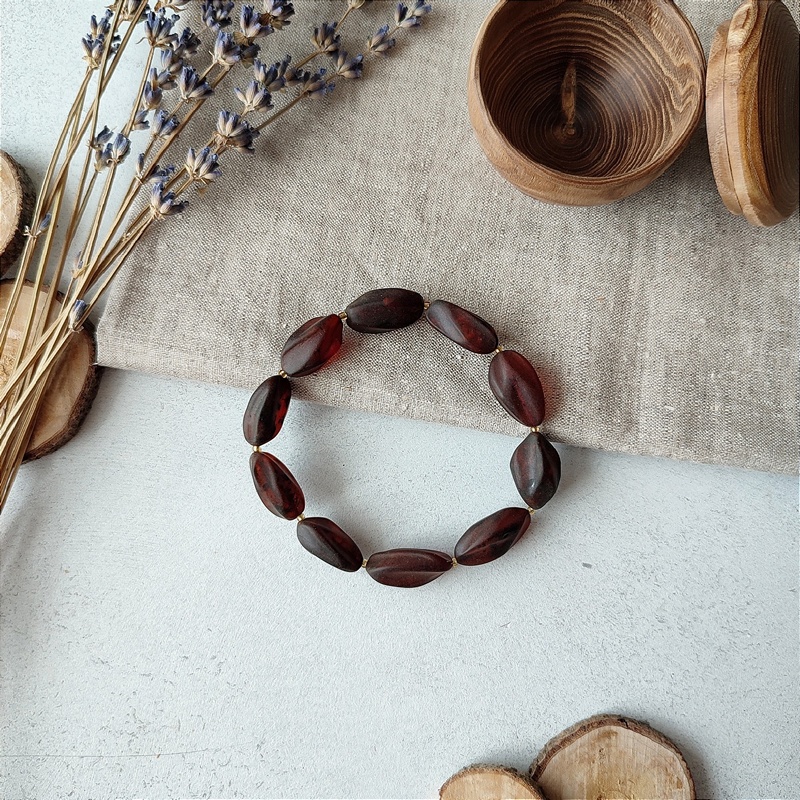 Браслет "Курага" янтарь