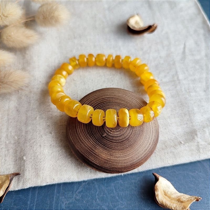 Браслет "Таблетка" янтарь