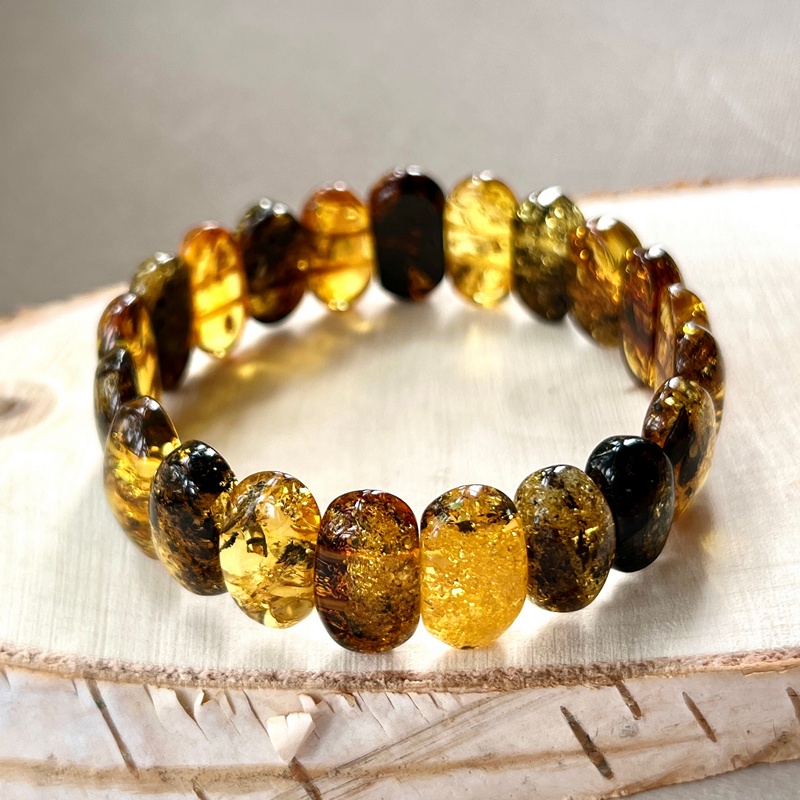 Браслет пласт. янтарь 32119460-2