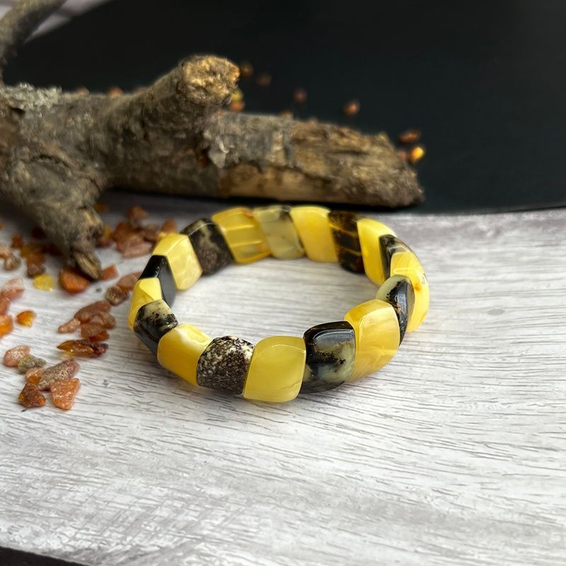 Браслет "Змейка" Янтарь