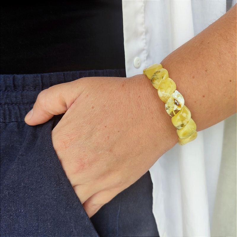 Браслет "Змейка" янтарь