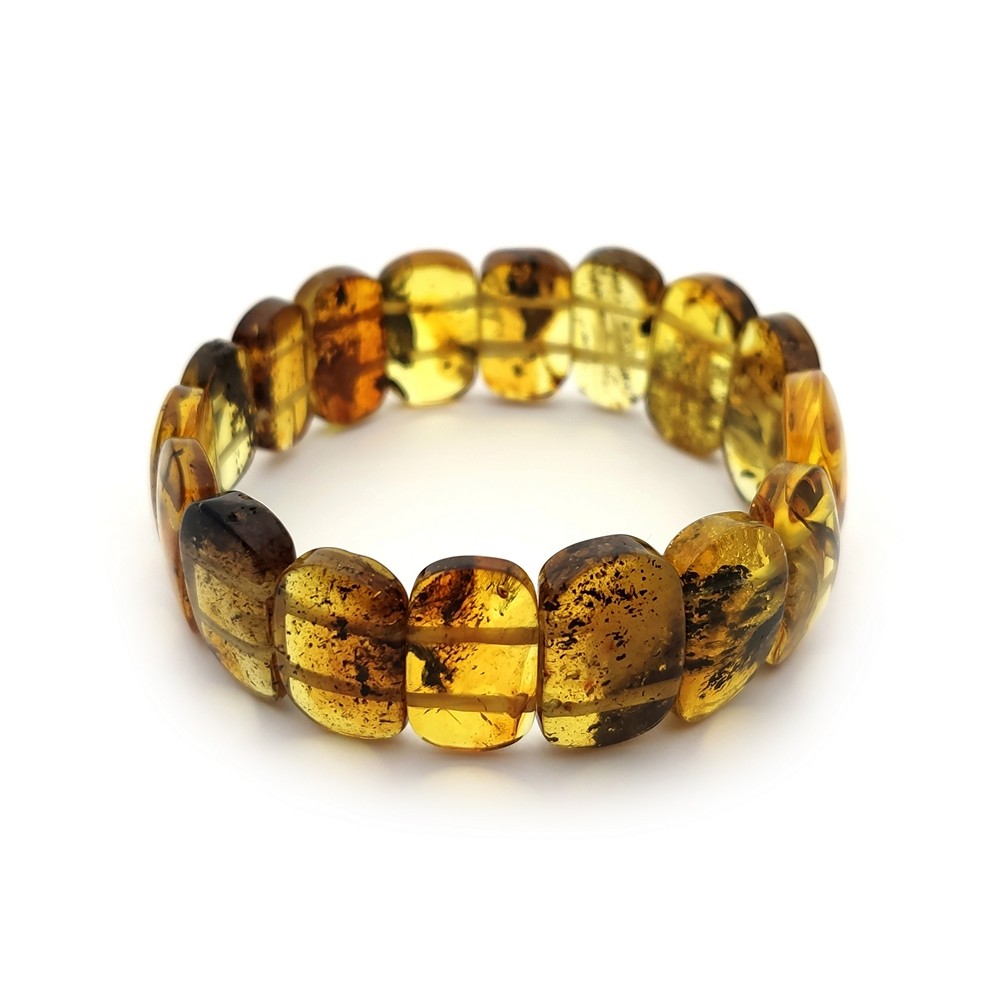 Браслет пласт. янтарь