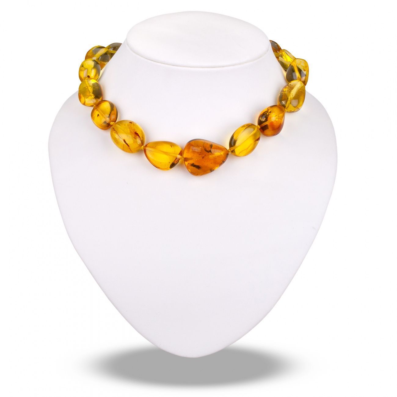 Бусы "Слива" из янтаря