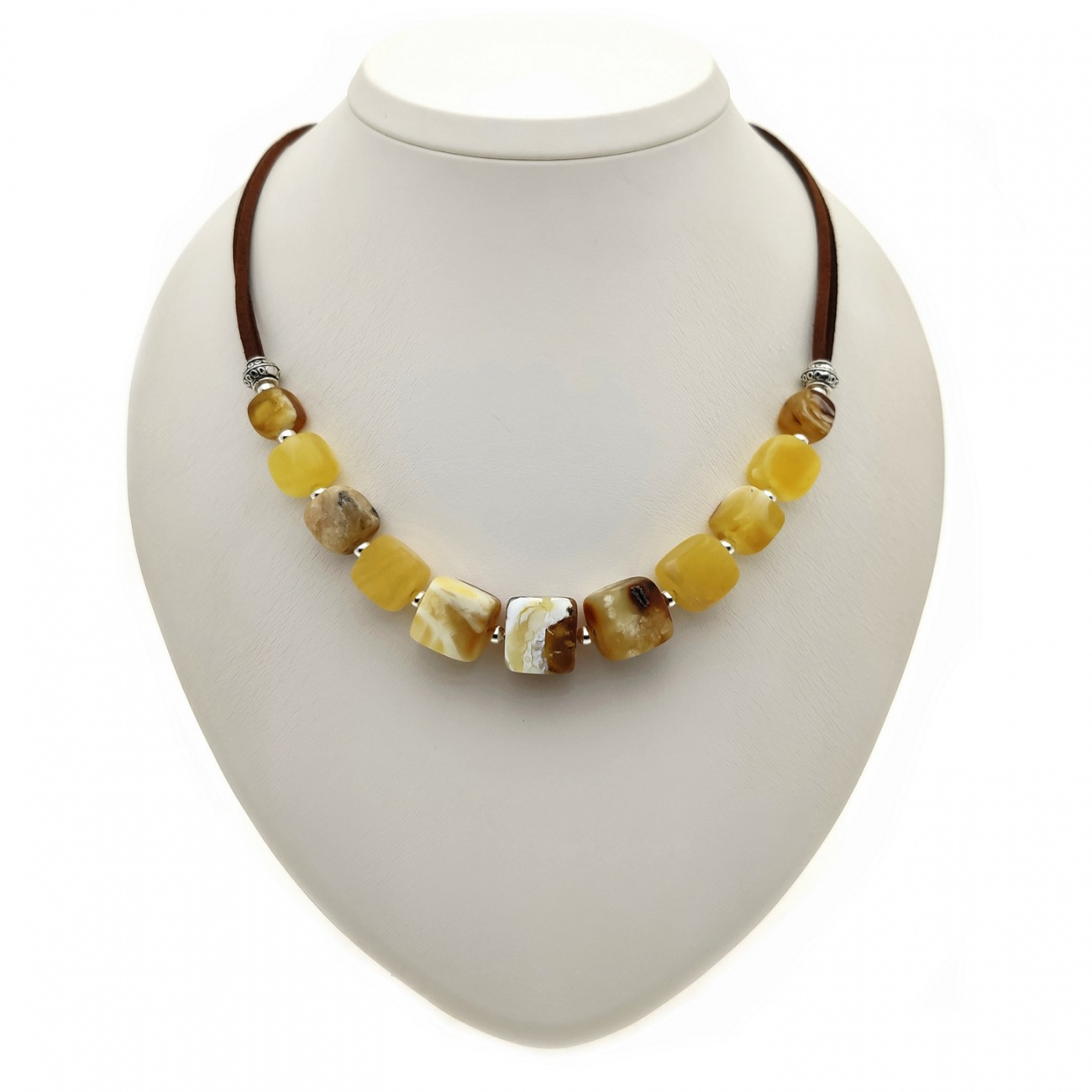 Колье "Куб" Янтарь