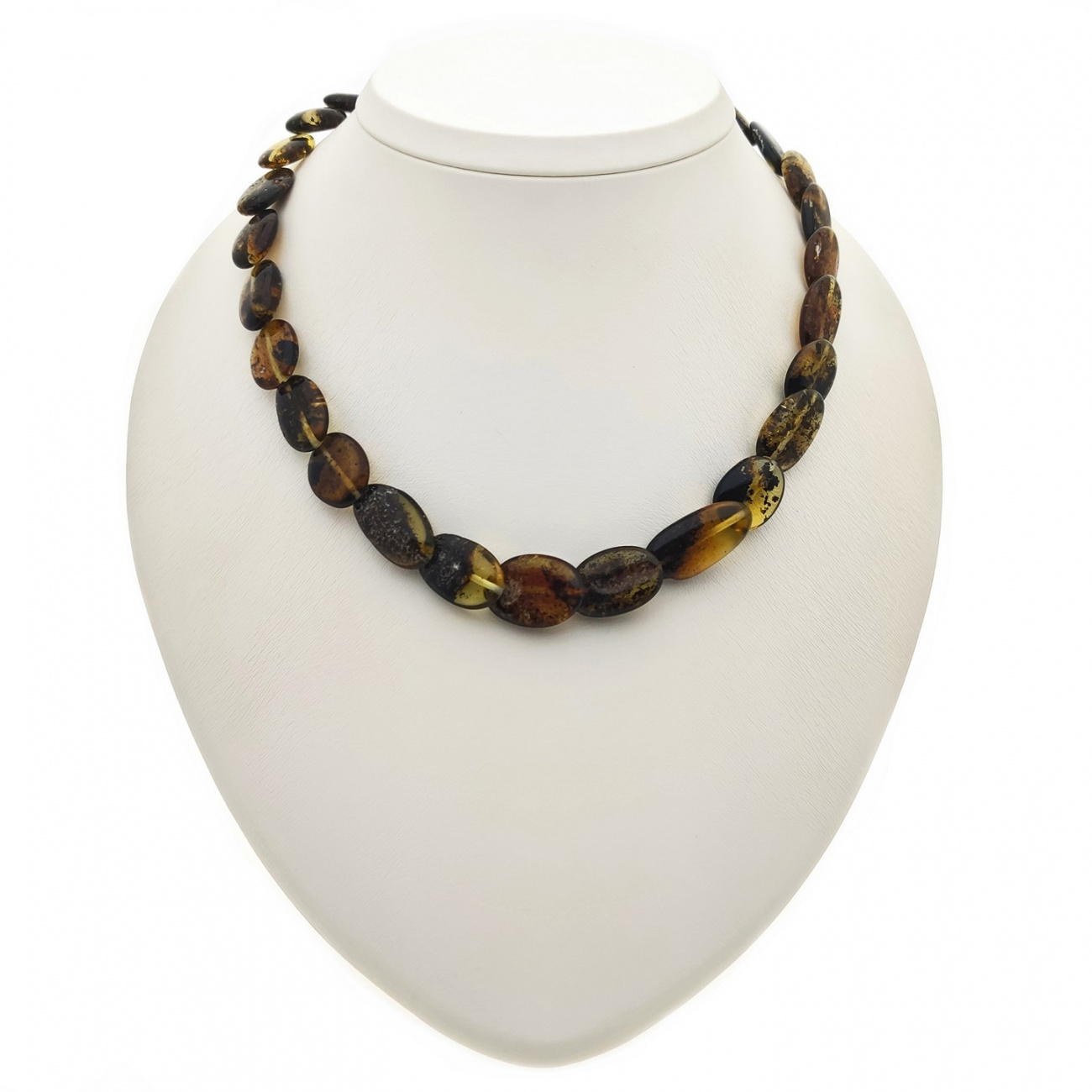 Бусы "Змейка" из янтаря