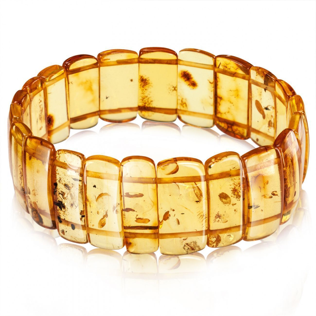 Браслет "Пластина" Янтарь