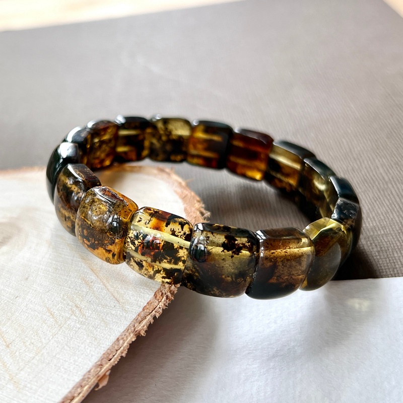 Браслет пласт. янтарь 3221109514-3