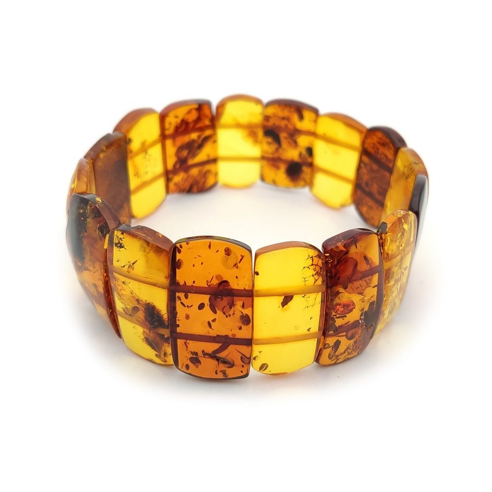 Браслет "Пластина". янтарь