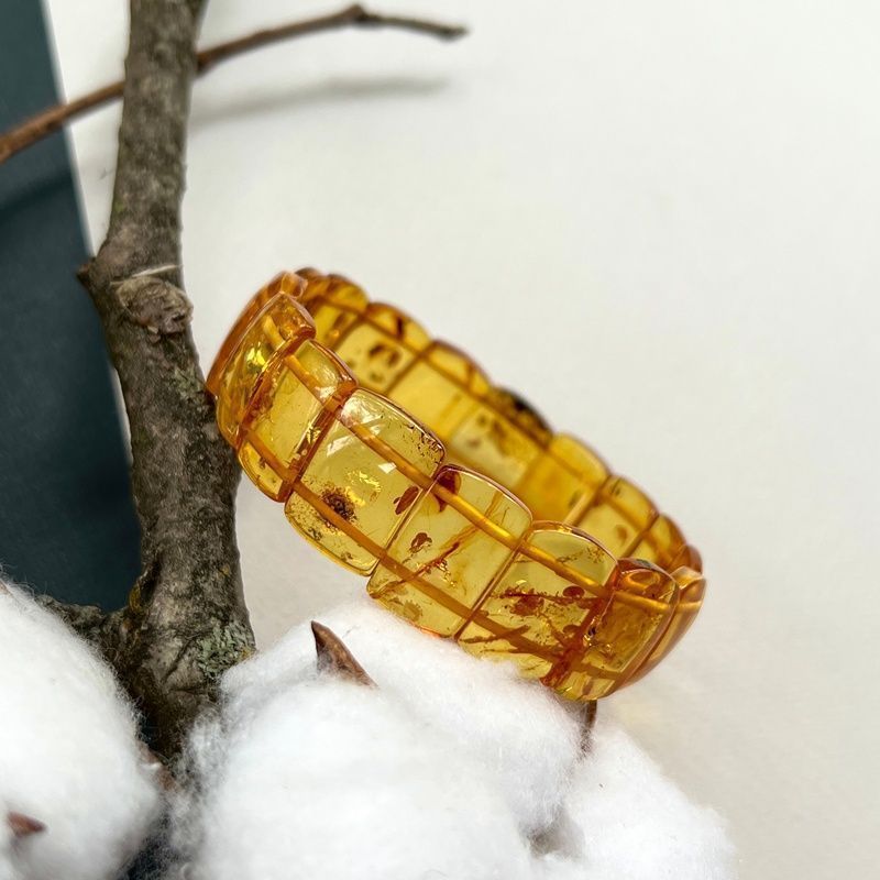 Браслет "Пластина" Янтарь