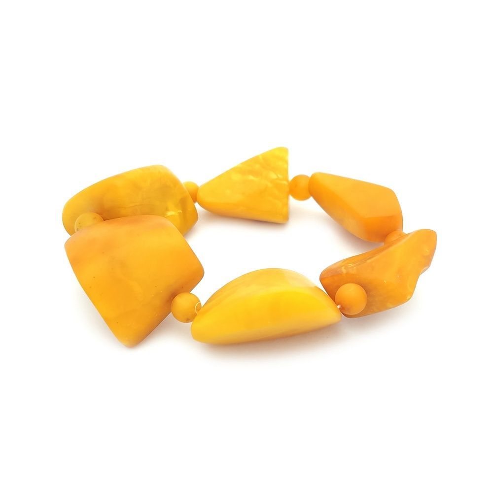 Браслет "Граненка" янтарь