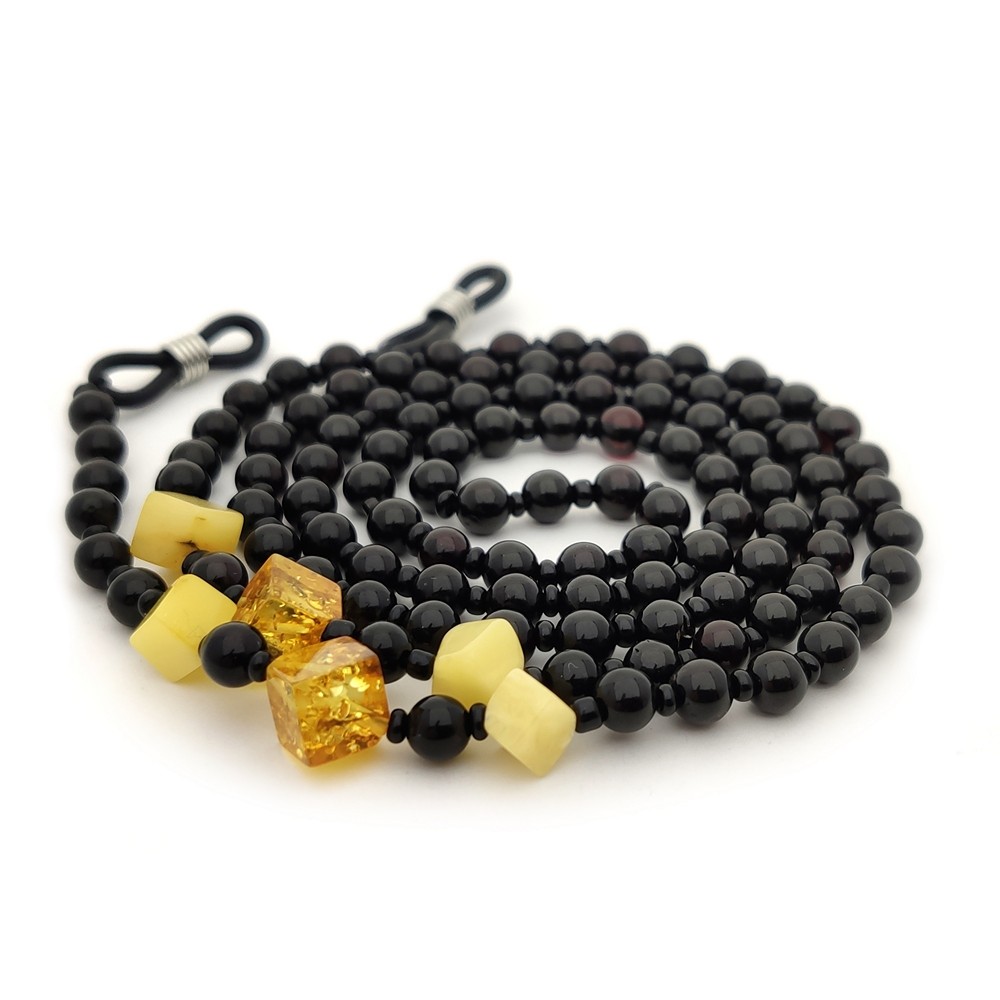 Шнурок для очков, янтарь