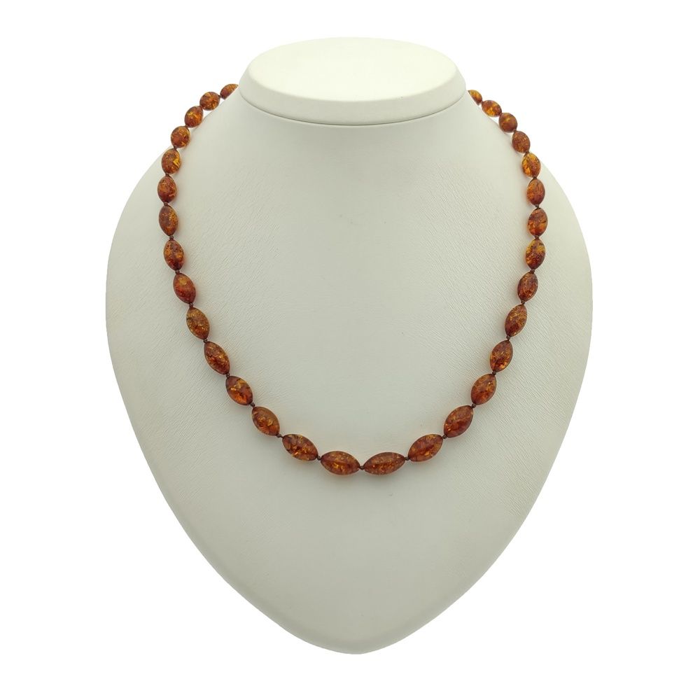 Бусы "Оливка" из янтаря