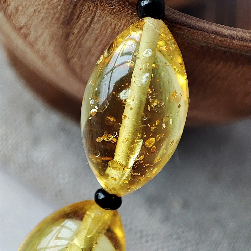 Браслет "Оливка" янтарь