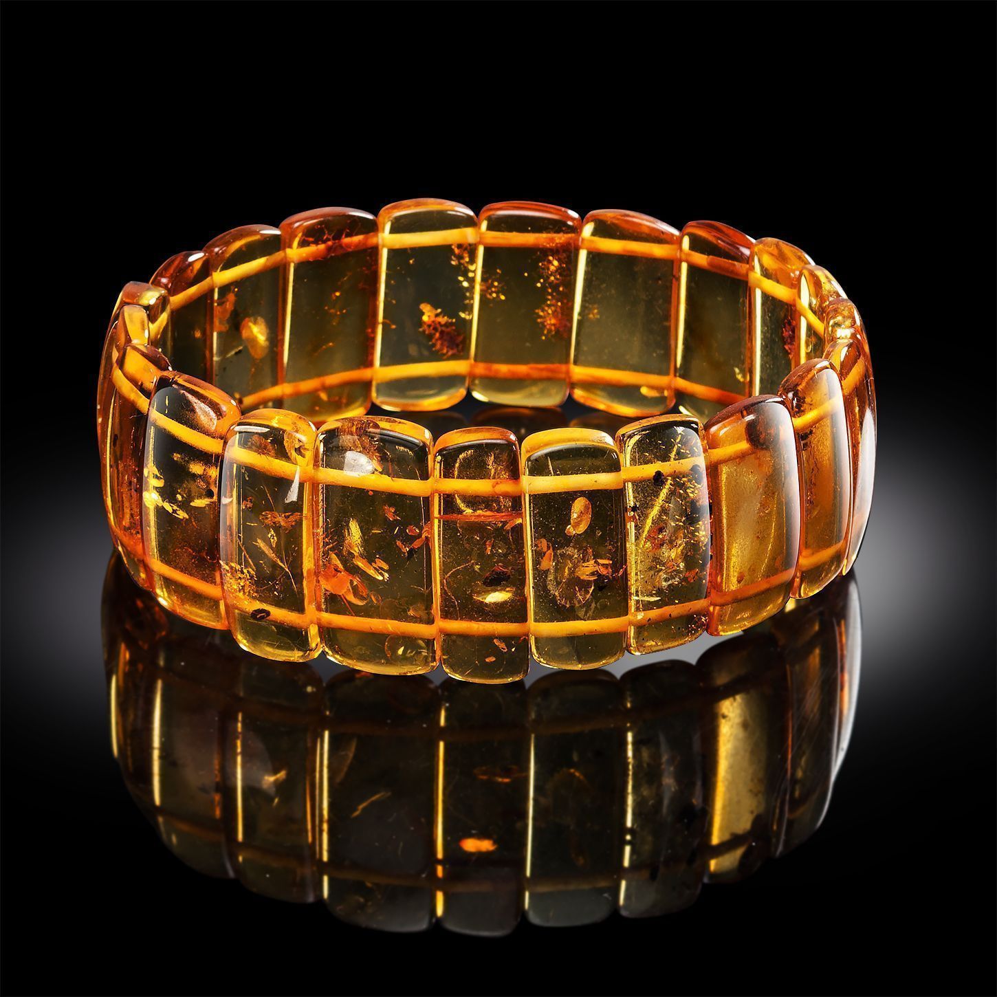 Браслет "Пластина" Янтарь