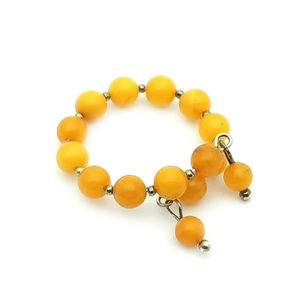 Кольцо Шар янтарь 634028934