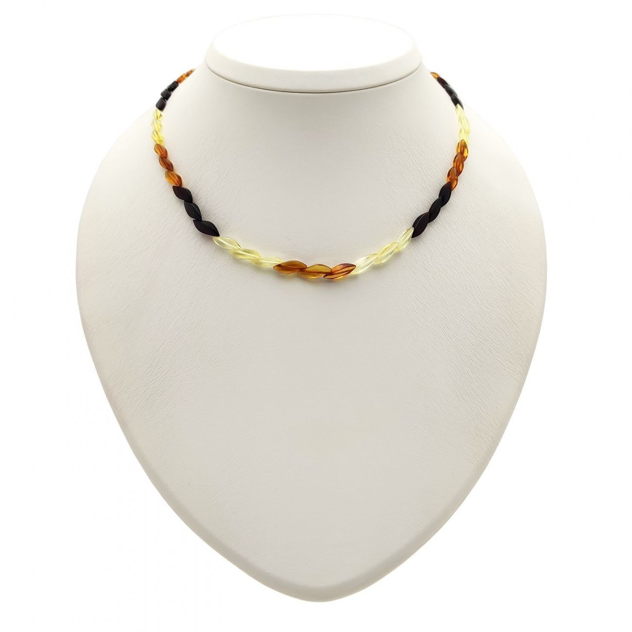 Бусы "Змейка" из янтаря