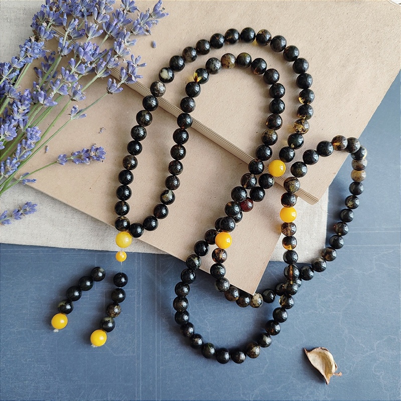 Четки буддийские, янтарь 9026100197 (1)