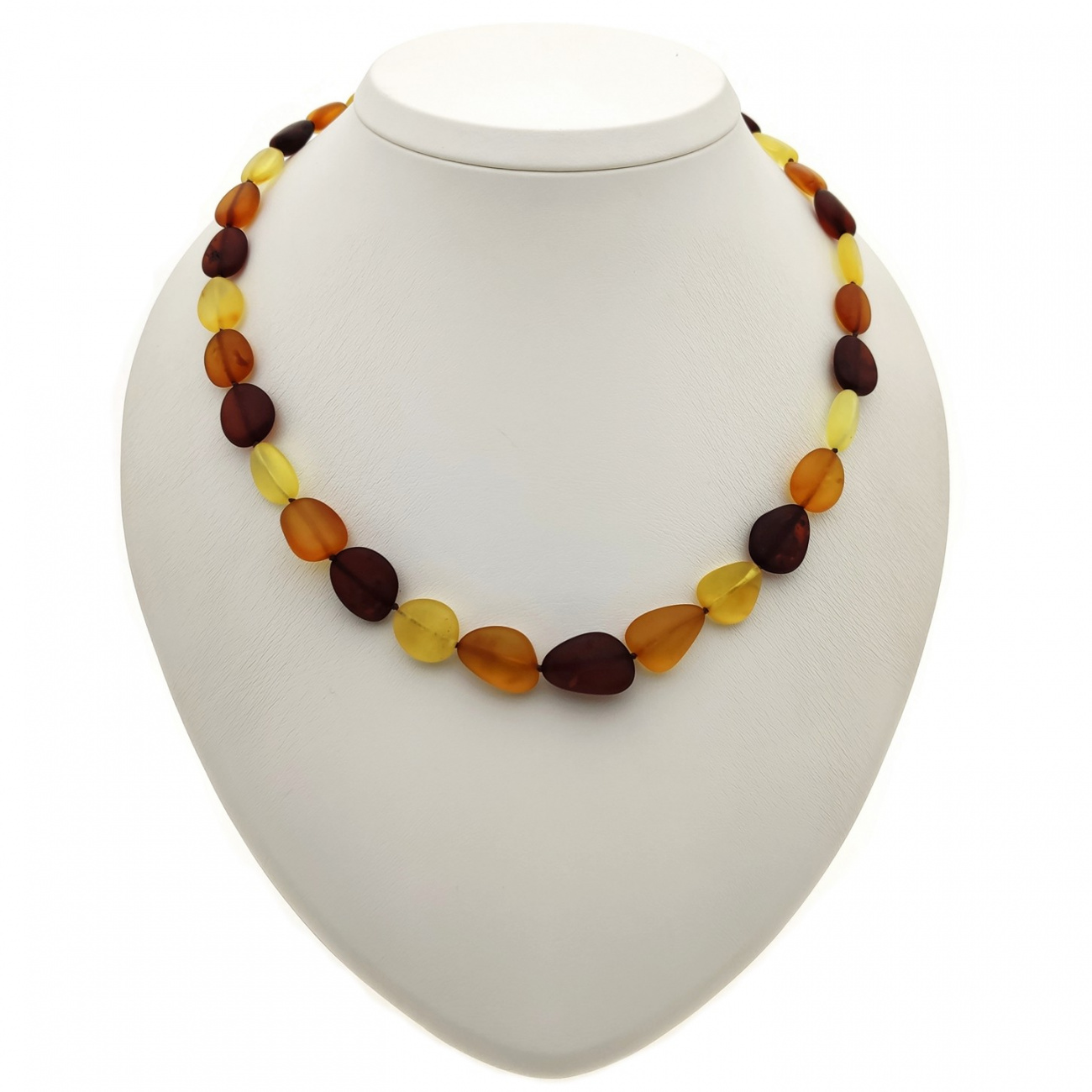 Бусы "Сливка" из янтаря