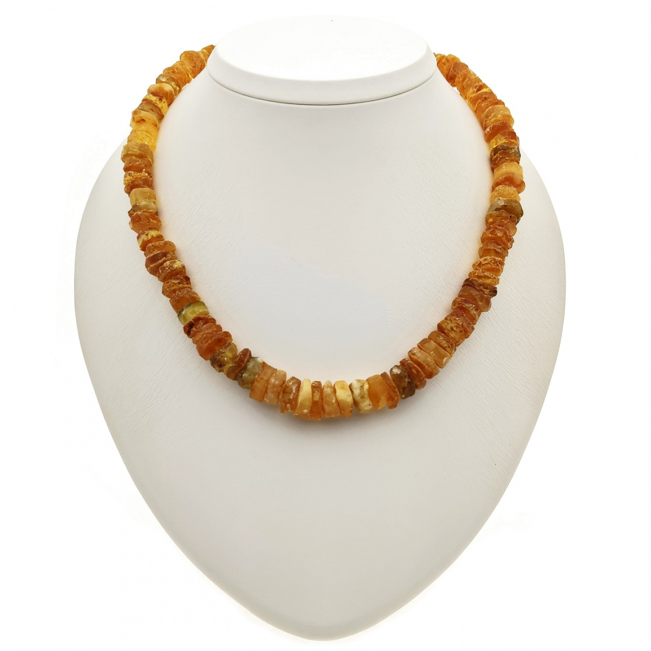 Бусы "Таблетка" из янтаря